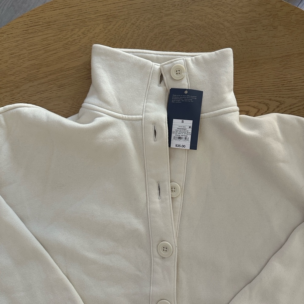Universal thread Cream Button-Up Sweatshirt NWT S… - image 6